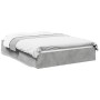 Cama con cajones madera ingeniería gris hormigón 135x190 cm de vidaXL, Camas y somieres - Ref: Foro24-3280695, Precio: 162,72...