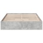 Cama con cajones madera ingeniería gris hormigón 135x190 cm de vidaXL, Camas y somieres - Ref: Foro24-3280695, Precio: 162,72...