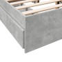 Cama con cajones madera ingeniería gris hormigón 135x190 cm de vidaXL, Camas y somieres - Ref: Foro24-3280695, Precio: 162,72...