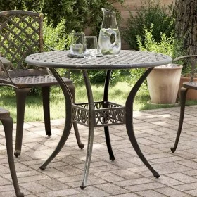 Mesa de jardín aluminio fundido bronce Ø90x75 cm de vidaXL, Mesas de jardín - Ref: Foro24-4002807, Precio: 189,32 €, Descuent...