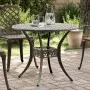 Mesa de jardín aluminio fundido bronce Ø90x75 cm de vidaXL, Mesas de jardín - Ref: Foro24-4002807, Precio: 189,32 €, Descuent...