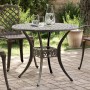 Mesa de jardín aluminio fundido bronce Ø90x75 cm de vidaXL, Mesas de jardín - Ref: Foro24-4002807, Precio: 220,69 €, Descuent...