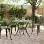 Mesa de jardín aluminio fundido bronce Ø90x75 cm de vidaXL, Mesas de jardín - Ref: Foro24-4002807, Precio: 189,32 €, Descuent...