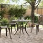 Mesa de jardín aluminio fundido bronce Ø90x75 cm de vidaXL, Mesas de jardín - Ref: Foro24-4002807, Precio: 220,69 €, Descuent...
