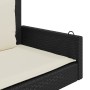 Banco columpio con cojines ratán sintético negro 119x56x48 cm de vidaXL, Bancos de jardín - Ref: Foro24-365629, Precio: 129,6...