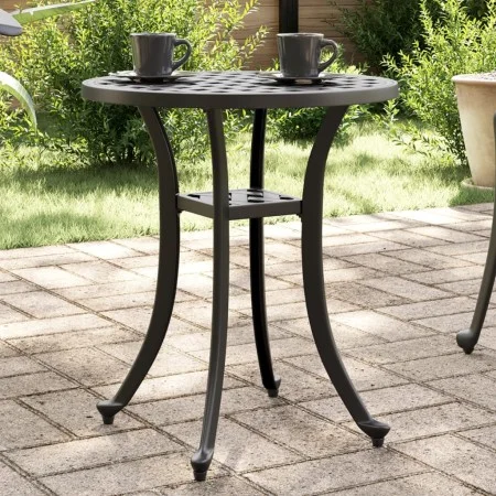 Schwarzer Gartentisch aus Aluminiumguss Ø48x53 cm von vidaXL, Gartentische - Ref: Foro24-4002824, Preis: 73,63 €, Rabatt: %