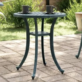 Mesa de jardín aluminio fundido verde Ø48x53 cm de vidaXL, Mesas de jardín - Ref: Foro24-4002826, Precio: 75,13 €, Descuento: %