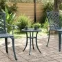 Mesa de jardín aluminio fundido verde Ø48x53 cm de vidaXL, Mesas de jardín - Ref: Foro24-4002826, Precio: 75,13 €, Descuento: %