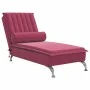 Sofá diván de masaje con cojín de terciopelo rojo tinto de vidaXL, Divanes - Ref: Foro24-379463, Precio: 160,19 €, Descuento: %