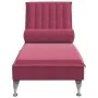 Sofá diván de masaje con cojín de terciopelo rojo tinto de vidaXL, Divanes - Ref: Foro24-379463, Precio: 160,19 €, Descuento: %