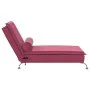 Sofá diván de masaje con cojín de terciopelo rojo tinto de vidaXL, Divanes - Ref: Foro24-379463, Precio: 160,19 €, Descuento: %