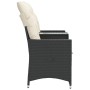 Sofá de jardín reclinable de 2 plazas con mesa ratán PE negro de vidaXL, Sofás de exterior - Ref: Foro24-365710, Precio: 206,...