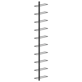 Botellero de pared para 10 botellas metal negro de vidaXL, Botelleros - Ref: Foro24-289566, Precio: 41,55 €, Descuento: %
