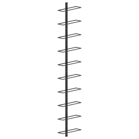 Botellero de pared para 10 botellas metal negro de vidaXL, Botelleros - Ref: Foro24-289566, Precio: 41,55 €, Descuento: %