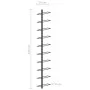 Botellero de pared para 10 botellas metal negro de vidaXL, Botelleros - Ref: Foro24-289566, Precio: 41,55 €, Descuento: %