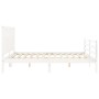 Estructura cama de matrimonio con cabecero madera maciza blanco de vidaXL, Camas y somieres - Ref: Foro24-3194327, Precio: 18...