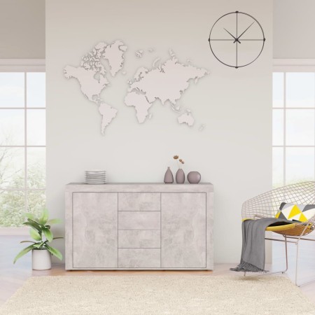 Aparador de madera de ingeniería gris hormigón 120x36x69 cm de vidaXL, Aparadores - Ref: Foro24-801845, Precio: 124,63 €, Des...