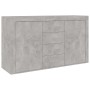 Aparador de madera de ingeniería gris hormigón 120x36x69 cm de vidaXL, Aparadores - Ref: Foro24-801845, Precio: 124,63 €, Des...