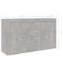 Aparador de madera de ingeniería gris hormigón 120x36x69 cm de vidaXL, Aparadores - Ref: Foro24-801845, Precio: 117,02 €, Des...