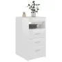 Cajonera de madera contrachapada blanco brillante 40x50x76 cm de vidaXL, Taquillas y armarios de almacenamiento - Ref: Foro24...