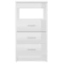 Cajonera de madera contrachapada blanco brillante 40x50x76 cm de vidaXL, Taquillas y armarios de almacenamiento - Ref: Foro24...