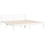 Estructura cama de matrimonio con cabecero madera maciza blanco de vidaXL, Camas y somieres - Ref: Foro24-3194327, Precio: 18...