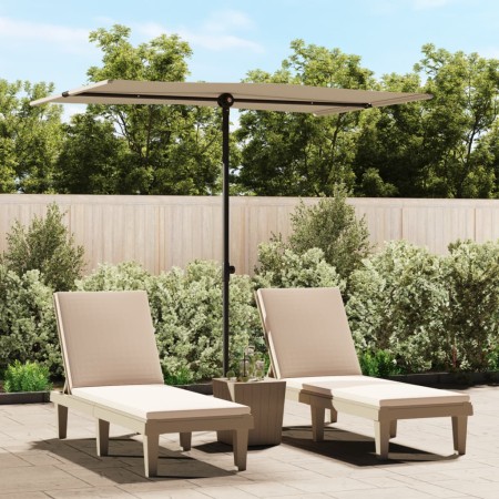 Sombrilla de jardín con palo de aluminio gris taupe 2x1,5 m de vidaXL, Sombrillas - Ref: Foro24-47339, Precio: 48,87 €, Descu...
