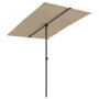 Sombrilla de jardín con palo de aluminio gris taupe 2x1,5 m de vidaXL, Sombrillas - Ref: Foro24-47339, Precio: 48,87 €, Descu...