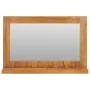 Espejo de pared con estante madera maciza de teca 60x12x40 cm de vidaXL, Espejos - Ref: Foro24-289071, Precio: 60,29 €, Descu...