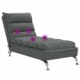 Sofá diván de masaje con cojines tela gris oscuro de vidaXL, Divanes - Ref: Foro24-379476, Precio: 194,56 €, Descuento: %
