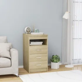 Sonoma oak plywood chest of drawers 40x50x76 cm by vidaXL, Lockers and storage cabinets - Ref: Foro24-801808, Price: 81,84 €,...