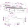 Cama con cajón madera de ingeniería marrón roble 90x190 cm de vidaXL, Camas y somieres - Ref: Foro24-3280789, Precio: 132,37 ...