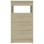 Cajonera de madera contrachapada color roble Sonoma 40x50x76 cm de vidaXL, Taquillas y armarios de almacenamiento - Ref: Foro...