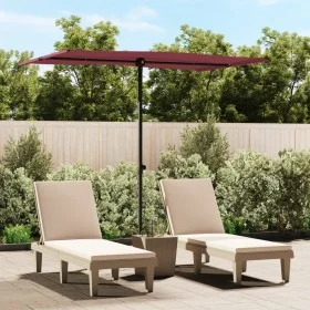Sombrilla de jardín con palo de aluminio rojo burdeos 2x1,5 m de vidaXL, Sombrillas - Ref: Foro24-47340, Precio: 48,92 €, Des...
