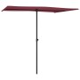 Sombrilla de jardín con palo de aluminio rojo burdeos 2x1,5 m de vidaXL, Sombrillas - Ref: Foro24-47340, Precio: 49,99 €, Des...