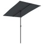 Sombrilla de jardín con palo de aluminio negro 2x1,5 m de vidaXL, Sombrillas - Ref: Foro24-47342, Precio: 45,81 €, Descuento: %