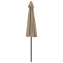Sombrilla de balcón semicircular palo aluminio taupe 270x144cm de vidaXL, Sombrillas - Ref: Foro24-44590, Precio: 57,57 €, De...