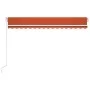 Toldo manual retráctil con LED naranja y marrón 450x350 cm de vidaXL, Toldos - Ref: Foro24-3069005, Precio: 411,98 €, Descuen...