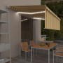 Toldo retráctil manual persiana y LED amarillo y blanco 5x3 m de vidaXL, Toldos - Ref: Foro24-3069343, Precio: 454,80 €, Desc...