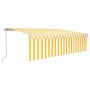 Toldo retráctil manual persiana y LED amarillo y blanco 5x3 m de vidaXL, Toldos - Ref: Foro24-3069343, Precio: 454,80 €, Desc...