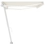 Toldo retráctil manual con luz LED crema 500x300 cm de vidaXL, Toldos - Ref: Foro24-3069582, Precio: 570,55 €, Descuento: %