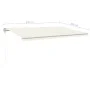 Toldo retráctil manual con luz LED crema 5x3 m de vidaXL, Toldos - Ref: Foro24-3069982, Precio: 519,91 €, Descuento: %