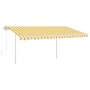 Toldo retráctil manual con luz LED amarillo y blanco 4,5x3 m de vidaXL, Toldos - Ref: Foro24-3069963, Precio: 477,26 €, Descu...