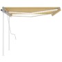 Toldo retráctil manual con luz LED amarillo y blanco 4,5x3 m de vidaXL, Toldos - Ref: Foro24-3069963, Precio: 477,26 €, Descu...