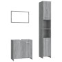 Set de muebles de baño 3 pzas madera contrachapada gris sonoma de vidaXL, Muebles de baño - Ref: Foro24-3152717, Precio: 143,...