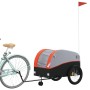 Remolque para bicicleta hierro negro y naranja 45 kg de vidaXL, Remolques para bicicletas - Ref: Foro24-94152, Precio: 103,49...