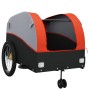 Remolque para bicicleta hierro negro y naranja 45 kg de vidaXL, Remolques para bicicletas - Ref: Foro24-94152, Precio: 103,49...