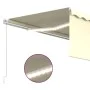 Toldo retráctil manual con persiana y LED crema 4,5x3 m de vidaXL, Toldos - Ref: Foro24-3069322, Precio: 426,39 €, Descuento: %