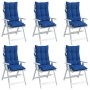 Cojines de silla con respaldo alto 6 uds tela Oxford azul klein de vidaXL, Cojines para sillas y sofás - Ref: Foro24-377634, ...