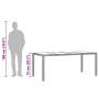 Mesa de jardín superficie de vidrio ratán PE gris 190x90x75 cm de vidaXL, Mesas de jardín - Ref: Foro24-365594, Precio: 163,2...